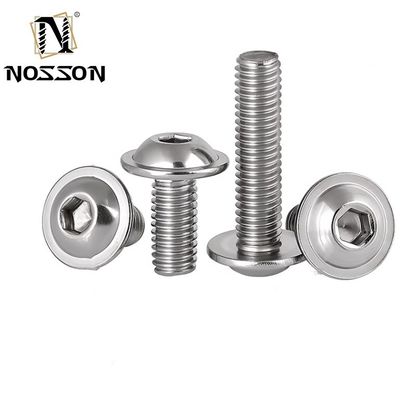 Sistema de medición de la cabeza plana ZINC Finish INCH de acero inoxidable 304 Hexagon Socket Head Flange Button Head Screw con estándar GB