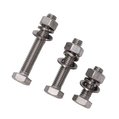 Fabricación grado 8.8 DIN931 DIN933 para M3 M4 M5 M6 M8 M10 M12 M14 M16 M20 en acabado plano