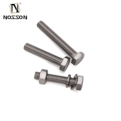 SS 304 316 Acero galvanizado DIN931 DIN933 Medios hilos de cabeza hexadecimal Tornos y tuercas M3 M4 M5 M6 M8 M10 M12 M14 M16 M20 acabado plano