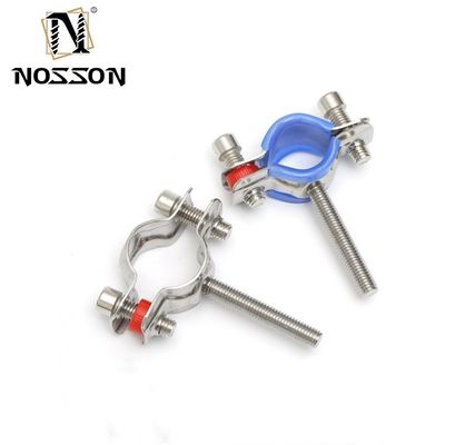 16-300mm soporte personalizado de acero inoxidable sanitario 304 tubo redondo sujetador de tubos para el estándar DIN