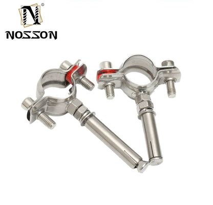 16-300mm de tuberías de acero inoxidable estándar de la tubería colgantes con 2 tornillos anillo y caucho