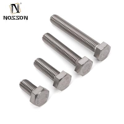 Fabricación Distribución Estándar ANSI acabado plano 304 316 Hex Cerrojo de acero inoxidable y lavadora de tuercas DIN931 DIN933