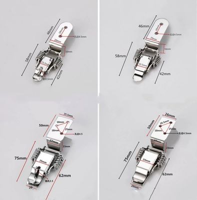 Medición métrica ajustable Aplicación de palanca de resorte de acero inoxidable tensión abrazadera abrazadera para caja de herramientas mecanismo de bloqueo de abrazadera