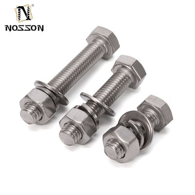 Fabricación grado 8.8 DIN931 DIN933 para M3 M4 M5 M6 M8 M10 M12 M14 M16 M20 en acabado plano