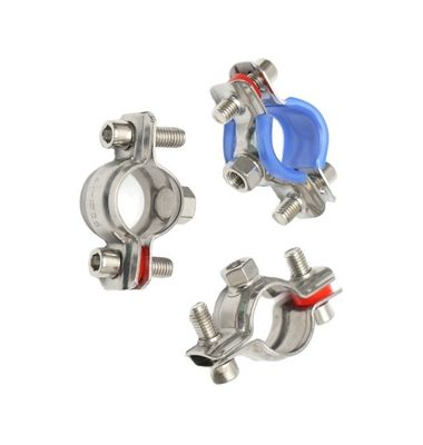 Acero inoxidable soporte personalizado de puño rápido abrazaderas de tubería revestidas de caucho para aislamiento de tubería estándar 16-300mm