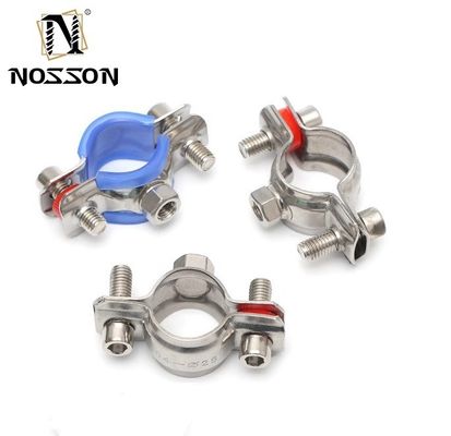 Acero inoxidable soporte personalizado de puño rápido abrazaderas de tubería revestidas de caucho para aislamiento de tubería estándar 16-300mm