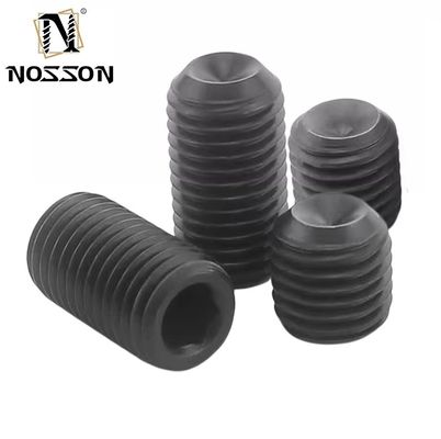 Polishing DIN913 DIN914 DIN916 Gr12.9 Acero de aleación negra M1.4 M2 M2.5 M3 M4 Allen Grub tornillo para el sistema de medición INCH