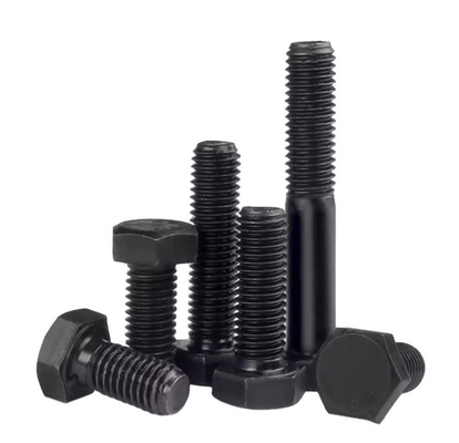 Cerrojo de cabeza hexagonal de acero de óxido negro de grado industrial con tuerca M3 M4 M5 M6 M8 M10 M12 M14 M16 M20 GB grado estándar 10.9