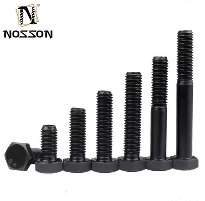 Cerrojo de cabeza hexagonal de acero de óxido negro de grado industrial con tuerca M3 M4 M5 M6 M8 M10 M12 M14 M16 M20 GB grado estándar 10.9