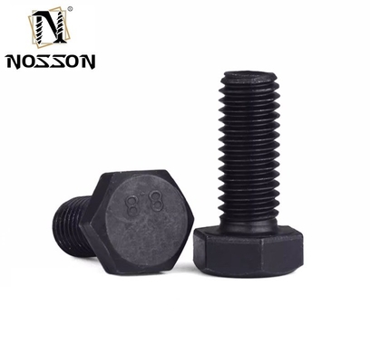 Cerrojo de cabeza hexagonal de acero de óxido negro de grado industrial con tuerca M3 M4 M5 M6 M8 M10 M12 M14 M16 M20 GB grado estándar 10.9