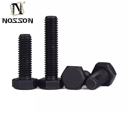 Cerrojo de cabeza hexagonal de acero de óxido negro de grado industrial con tuerca M3 M4 M5 M6 M8 M10 M12 M14 M16 M20 GB grado estándar 10.9