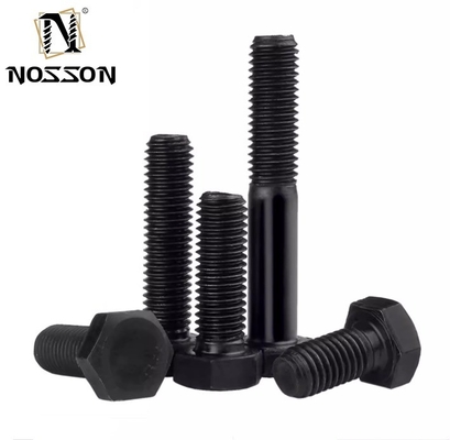 Cerrojo de cabeza hexagonal de acero de óxido negro de grado industrial con tuerca M3 M4 M5 M6 M8 M10 M12 M14 M16 M20 GB grado estándar 10.9