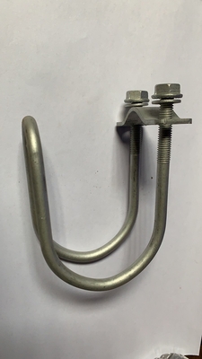 Clampada de doble tubo de muebles 304 acero inoxidable doble U-bolsillo con tornillo y lavadora U-clampada M6 M8 BLACK acabado estándar DIN