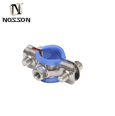 Clampada para tuberías de caucho M8 de metal, acero carbono y zinc revestido de zinc para aplicaciones en la industria general