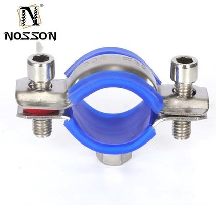 Apoyo a la industria pesada 16-300 mm Ronda de la tubería clip con diseño abrochado y el revestimiento de caucho Sistema de medición métrica personalizado