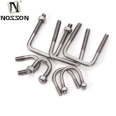 SS304 316 Clampada de tubería Cuadrada Lavadora de nueces de flexión para camión Barco U pernos M6 M8 M10 DIN3570 Todos los tamaños Acero inoxidable plano longitud 32mm