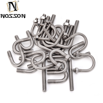 SS304 316 Clampada de tubería Cuadrada Lavadora de nueces de flexión para camión Barco U pernos M6 M8 M10 DIN3570 Todos los tamaños Acero inoxidable plano longitud 32mm