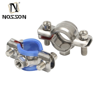 Clampada de perchas de acero inoxidable de 16-300 mm con sellos y tornillos EPDM fabricada de acuerdo con la norma ANSI/ASME