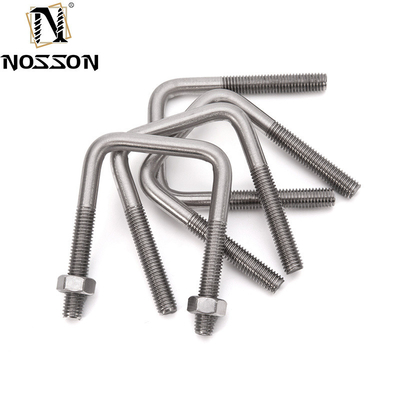 Clampada para tubería de U-Bolt hecha de acero inoxidable de alta resistencia 316 U-Bolt cuadrado