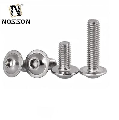 Resistencia a la corrosión ZINC acabado de acero inoxidable/acero al carbono Allen llave de brida botón cabeza tornillo M3 M5 M6 para industrial