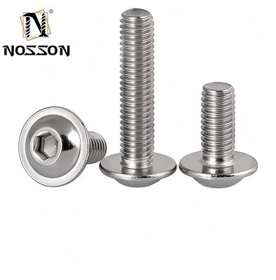 Acero inoxidable A2 A4 Hex Socket Botón tornillo con lavadora con cabeza de botón con brido Allen Boltos m3 m4 m5 m6 m8 m10 m12 m14 m16 m20