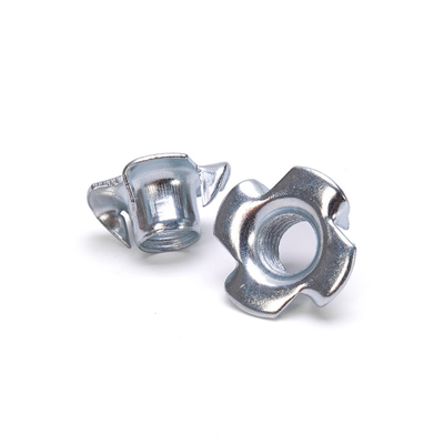 Nuez de cuatro mandíbulas con rosca para el sistema de medición métrica de muebles acabado cromado M3 M4 M5 M6 M8 M10 M12
