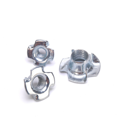 Nuez de cuatro mandíbulas con rosca para el sistema de medición métrica de muebles acabado cromado M3 M4 M5 M6 M8 M10 M12