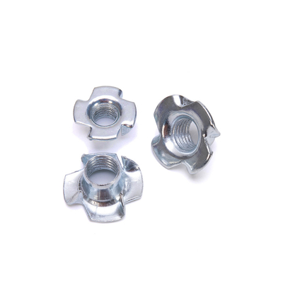 Nuez de cuatro mandíbulas con rosca para el sistema de medición métrica de muebles acabado cromado M3 M4 M5 M6 M8 M10 M12