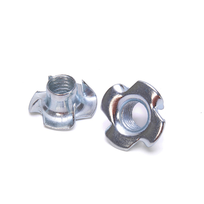 Nuez de cuatro mandíbulas con rosca para el sistema de medición métrica de muebles acabado cromado M3 M4 M5 M6 M8 M10 M12