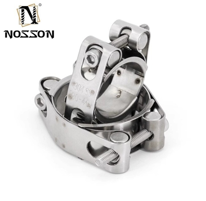 Clampas de tubería de cuello de acero inoxidable de acabado de zinc para soporte personalizado de alta capacidad de carga