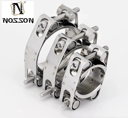 Clampas de tubería de cuello de acero inoxidable de acabado de zinc para soporte personalizado de alta capacidad de carga