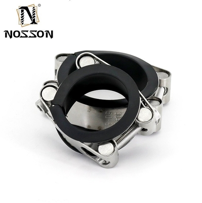 Clampas de tubería de cuello de acero inoxidable de acabado de zinc para soporte personalizado de alta capacidad de carga