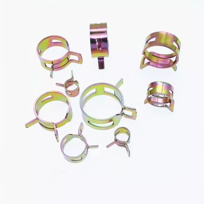 En stock ZINC Vacuum Spring Fuel Oil Water Cpu Hose Clip Pipe Tube For Band Clamp Metal Fastener Spring Clips Fuel Clamp Hoops Tubo de aire
