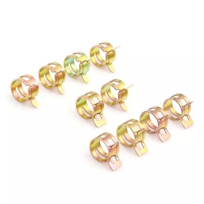 En stock ZINC Vacuum Spring Fuel Oil Water Cpu Hose Clip Pipe Tube For Band Clamp Metal Fastener Spring Clips Fuel Clamp Hoops Tubo de aire