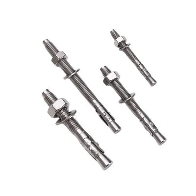 Muestra 700 Capacidad M12*120 Tornos de expansión galvanizados Tornos de anclaje de cuña de acero con acabado brillante sin recubrimiento