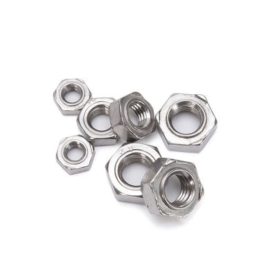 Sistema métrico de medición de zinc-plata recubierta de nuez de soldadura cuadrada M6 M8 M10 ANSI/ASME Estándar de acero inoxidable hexágono DIN929