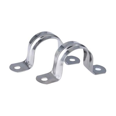 Clampada de manguera de metal de acero inoxidable galvanizado de tipo U para minería Clampada de tubo de montura con sistema de medición métrica y acabado con zinc