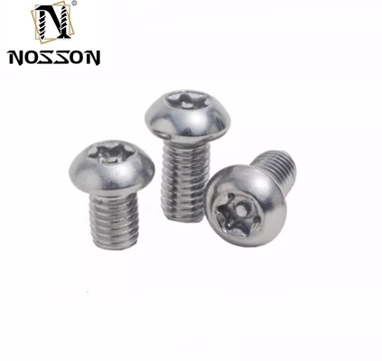 Sistema de medición métrico de acero inoxidable zincado seguridad de ciruela ISO14581 cabeza plana torsión cabeza de seguridad tornillo con agujeros