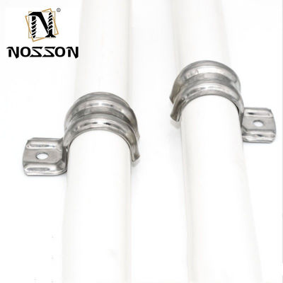 Clampada de manguera de metal de acero inoxidable galvanizado de tipo U para minería Clampada de tubo de montura con sistema de medición métrica y acabado con zinc
