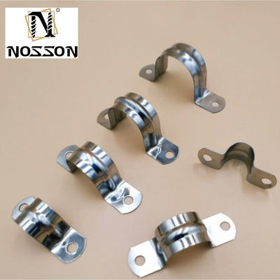 Clampada de manguera de metal de acero inoxidable galvanizado de tipo U para minería Clampada de tubo de montura con sistema de medición métrica y acabado con zinc