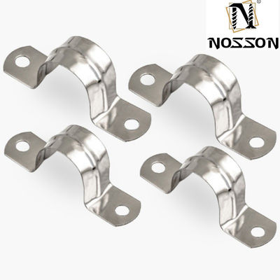 Clampada de manguera de metal de acero inoxidable galvanizado de tipo U para minería Clampada de tubo de montura con sistema de medición métrica y acabado con zinc
