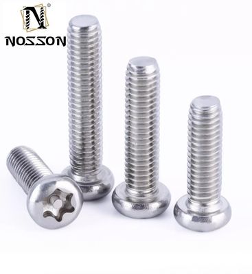 ANSI estándar de acero inoxidable Torx botón de cabeza de toma de seguridad para el tornillo de seguridad para diversas industrias Sistema de medición INCH M1.6