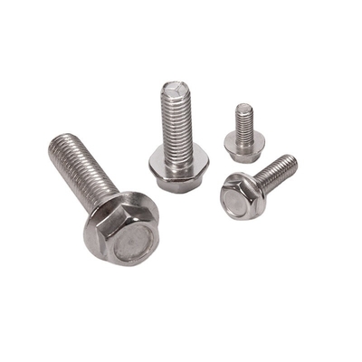 Cerrojos de transporte de primera calidad para aplicaciones de trabajo pesado DIN estándar Hex Flange Head Serrated Screws A2-70/A4-80/304/316