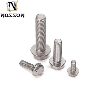 Cerrojos de transporte de primera calidad para aplicaciones de trabajo pesado DIN estándar Hex Flange Head Serrated Screws A2-70/A4-80/304/316