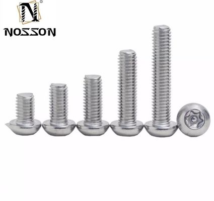 Cabeza de pane de acero inoxidable Torx Pin Anti robo Cabeza redonda tornillos de seguridad personalizados en el sistema de medición métrico DIN estándar