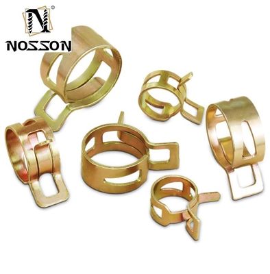 Clip de seguridad de sujeción de manguera de resorte de zinc de acero inoxidable para materiales resistentes a la corrosión de la superficie llana de la automoción