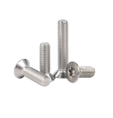 Colorado de color azul INCH Anti robos tornillo Car Airtag bicicleta hecha en cerdo nariz Torx 5-lobe Pin T-Head de acero inoxidable tornos de seguridad a prueba de alteración