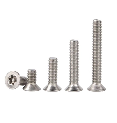 tornillo de seguridad de cabeza de torsión de acero inoxidable métrico con pin para M1.6-M20 en el sistema de medición plateado estándar JIS