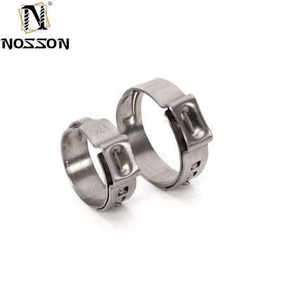 Sistema de medición métrica de abrazaderas de trabajo pesado soporte personalizado espesor delgado abrazaderas de manguera de oreja única para tubos Pex