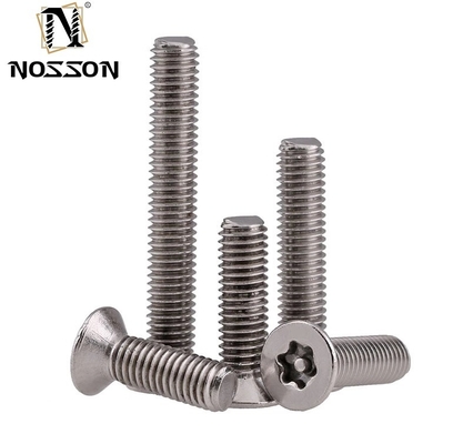 tornillo de seguridad de cabeza de torsión de acero inoxidable métrico con pin para M1.6-M20 en el sistema de medición plateado estándar JIS